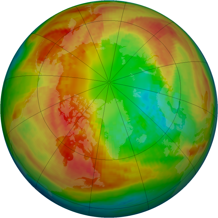 Arctic ozone map for 26 February 2003